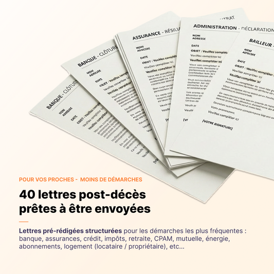 40 Modèles de lettres post décès