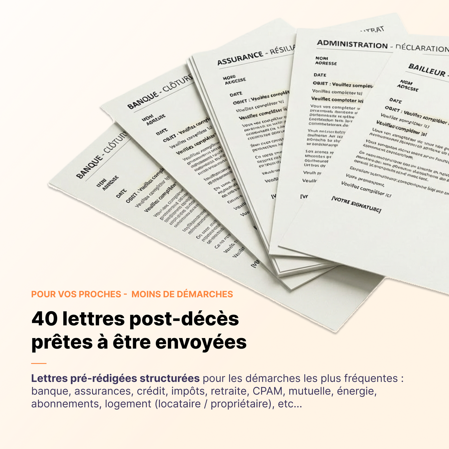 Nos packs de succession