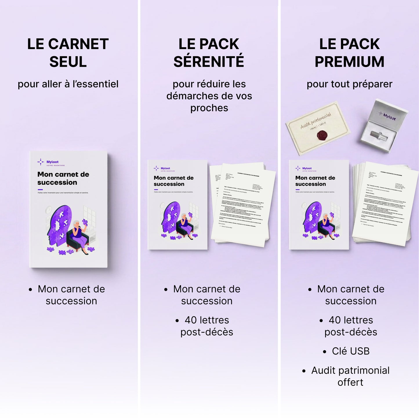 Nos packs de succession