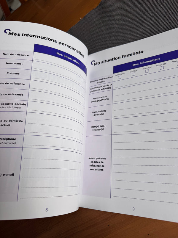 Ce que vous retrouverez à l'intérieur du carnet !