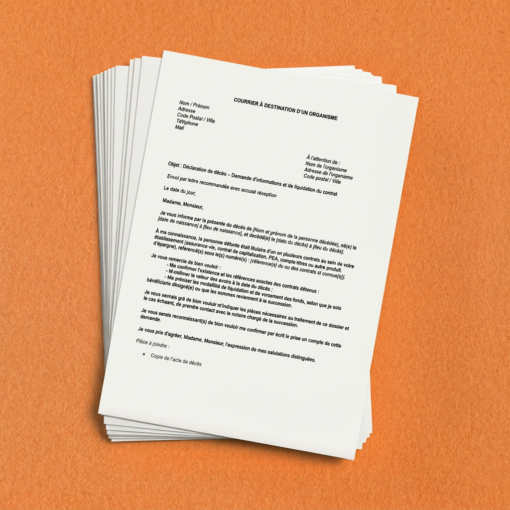 40 Modèles de lettres post décès à imprimer